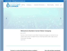 Tablet Screenshot of gordonscornerwater.com